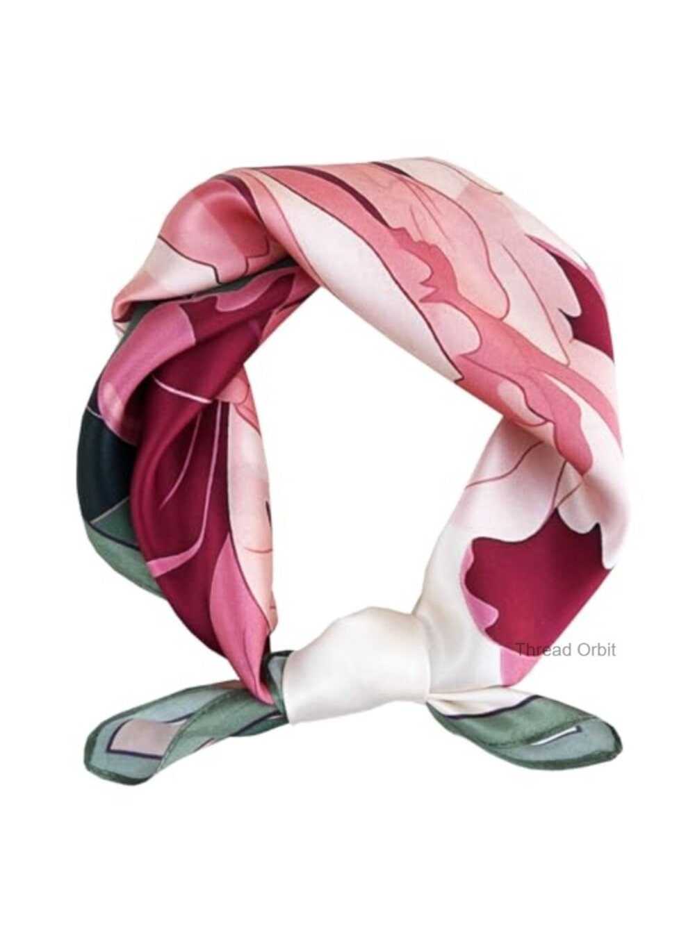 100% Mulberry Silk 21x21 Scarf Bandana Hair Neck Wrap Floral Gift